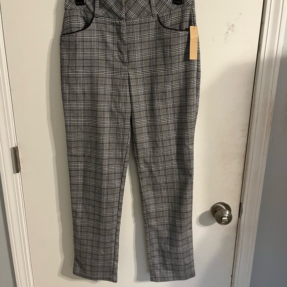 Gray Plaid Trousers - Picture 1 of 4